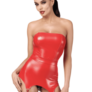 F368 Bombshell Corset porte jarretelles rouge féroce