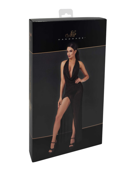 F373 Onyx Robe longue liquide – Image 8