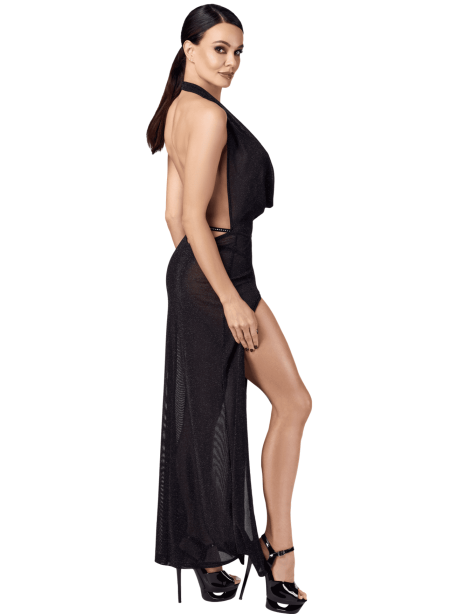 F373 Onyx Robe longue liquide – Image 2