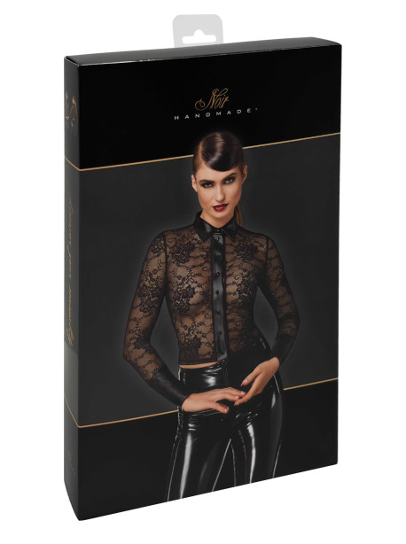 F377 Noirelle Chemise en dentelle boutonnée – Image 7