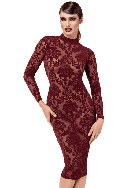 F384 Kink Royal Robe mi-longue