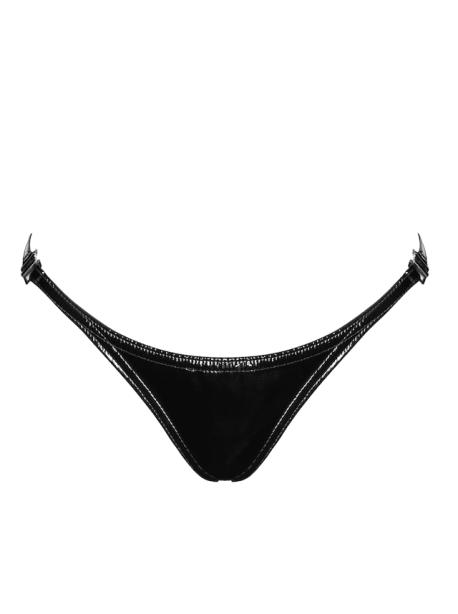 P014 Dominae String en PVC avec fermeture argentée – Image 4