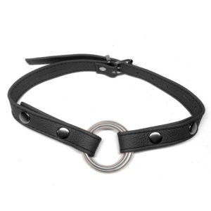Baillon Anneau cuir noir