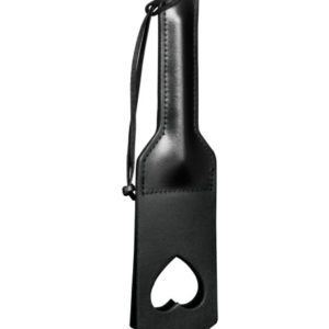 Paddle en Cuir Cœur Noir