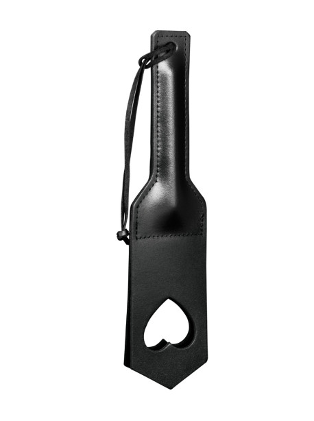 Paddle en Cuir Cœur Noir